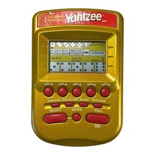 Yahtzee Electronic Hand-Held Game Gold 2002 H...