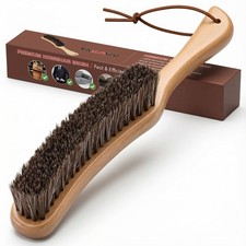 Lint Brush Wooden Handle Horse Hair Bristle Cleaner Tool