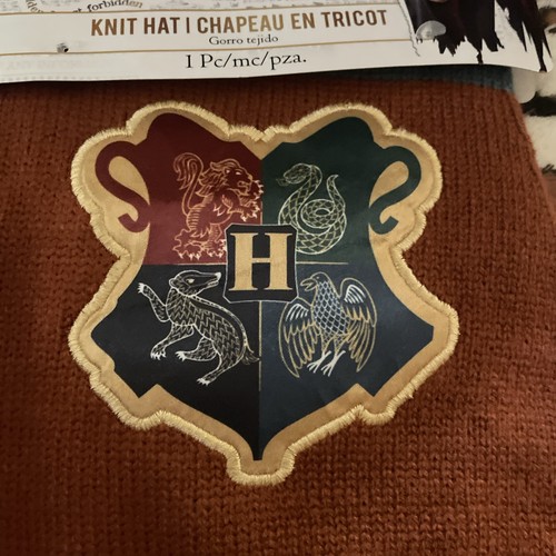 Harry Potter Hogwarts Knit Santa Hat w/ Pom 18" Wizarding World Christmas - Picture 2 of 4