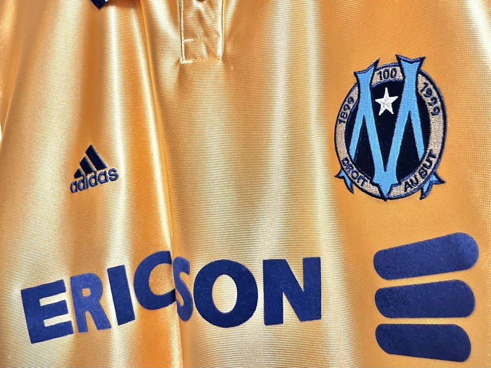Maillot vintage Olympique Marseille OM 1999 99 anniv. 100 ans Adidas taille M - Photo 4/4