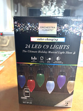 Gemmy Orchestra of Lights Color-Changing 24 LED C9 Lights Multicolor BRAND NEW