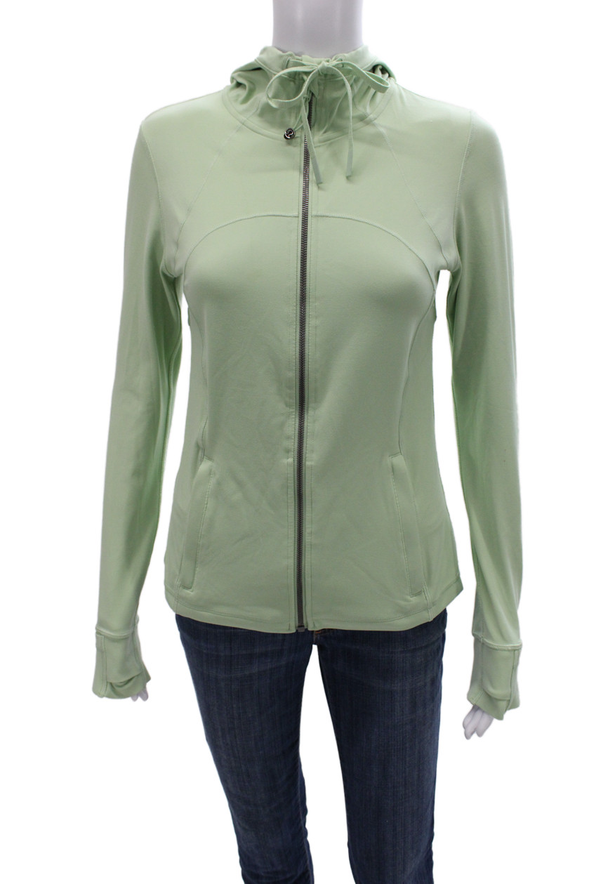 Lululemon Womens Green Windbreaker High Neck Drawstring Long Sleeve Size 8Free Shipping in US $100+ Orders | $6.95 Orders Below