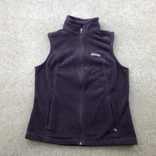 Columbia Vest Girls Large Purple Fleece Full Zip Sleeveless Outdoors Hiking