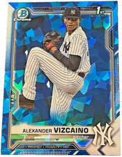 🔥2021 Bowman Chrome Sapphire Prospect #BCP-212 Alexander Vizcaino NY Yankees🔥
