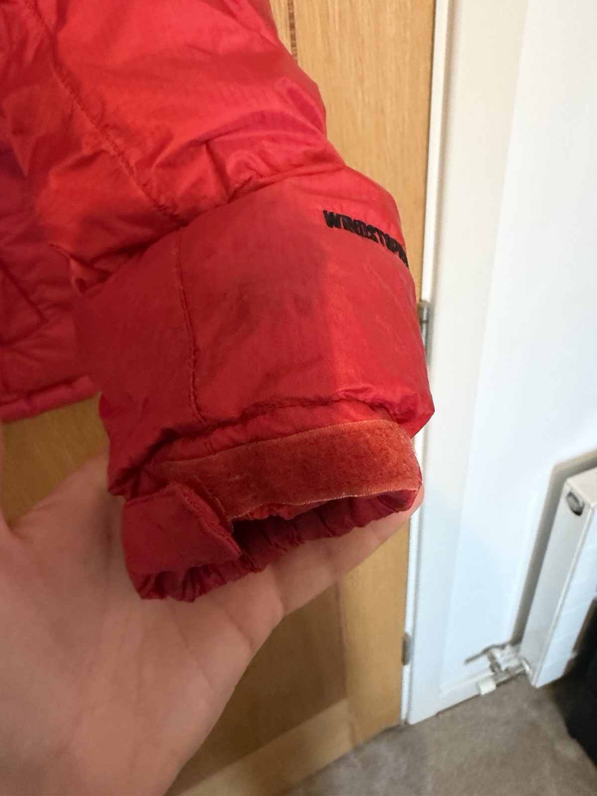 The North Face Summit Series Baltoro 700 Puffer Down Jacket Red Black Large L image 4