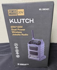 Klutch Dual-Power Wireless Jobsite Radio 5983421 New In Box