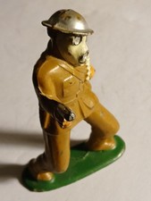 Barclay B128 778, Officer w/Gas Mask, Rare Color Scheme, 1930s, VG, Obrien's.