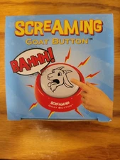 Screaming Goat Button Novelty Gag Fun Gift With Box