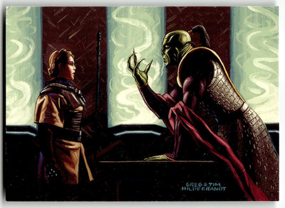 1996 Topps Star Wars Shadows of the Empire Card 44 Leia Finally Meets Xizor