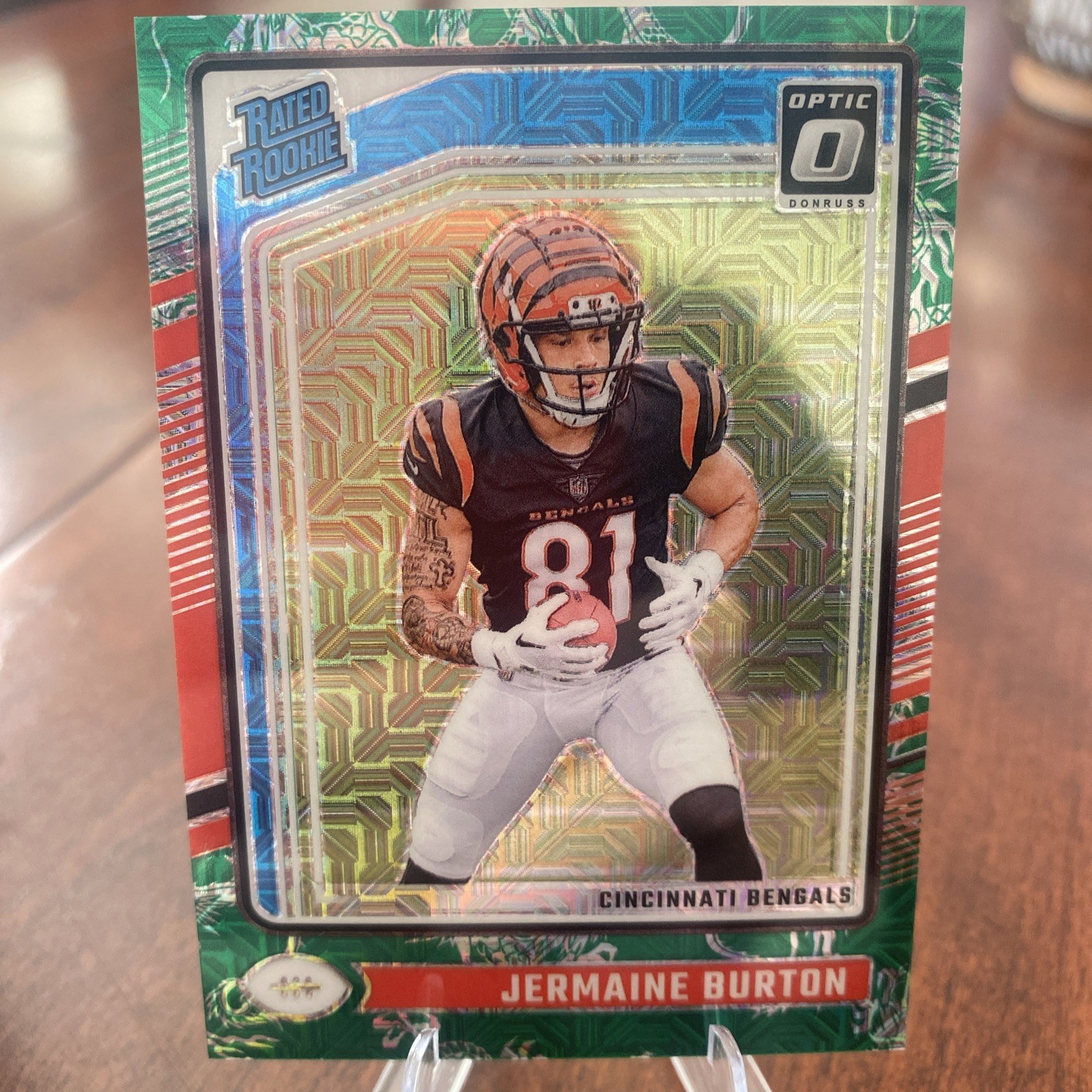 2024 Panini Donruss Optic Rated Rookie Jermaine Burton #251 Dragon Skin /24