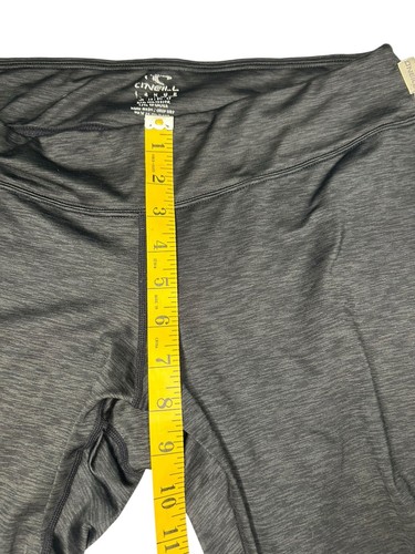 O’Neill Leggings Women’s Large Black Heathered Capri Activewear Stretch Yoga Y2K - Picture 7 of 9