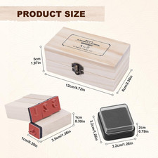 36 Pack Alphabet Letter Stamps for Clay with Ink Pad, Rubber Stamp Set Scra...