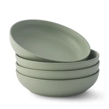 Mesa 40oz Stoneware Serving Bowls Set of 4, Large Salad Pho Soup Pasta Plates...