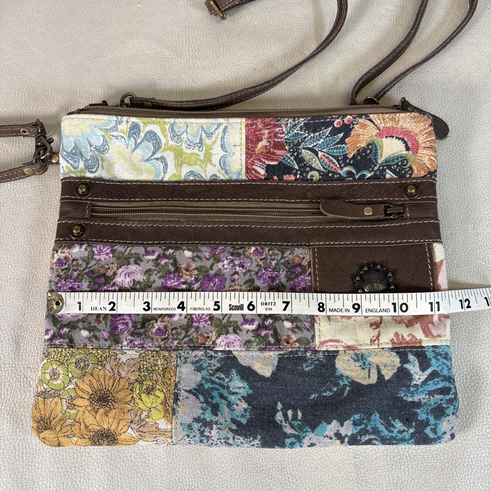 Myra Bag Patchwork Boho Canvas Patchwork Crossbod… - image 7