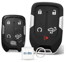 Key Fob Shell, Replacement Smart Remote Key Case Cover 5 Buttons for 2019-2024 