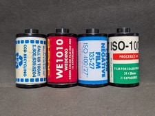 Vintage Lot of 4 35mm miscellaneous brand Empty film cartridge canister