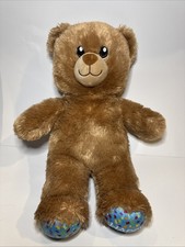 Build-a-Bear Happy Birthday Bear 15" Plush Tan Brown Blue Stuffed Animal Toy BAB