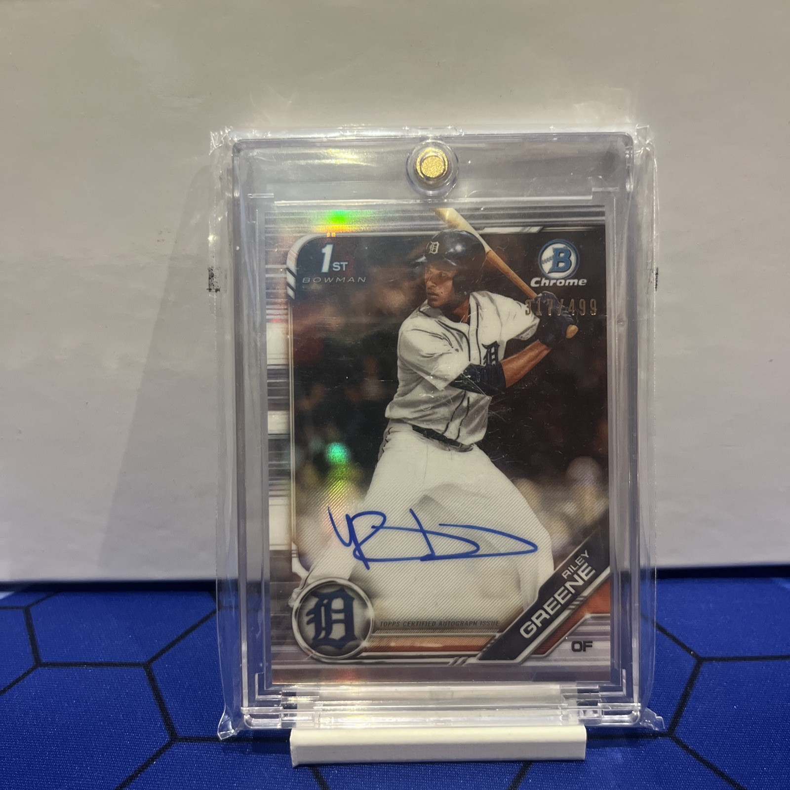 Riley Greene 2019 Bowman Draft - 1st Chrome Auto Refractor #CDA-RG #/499