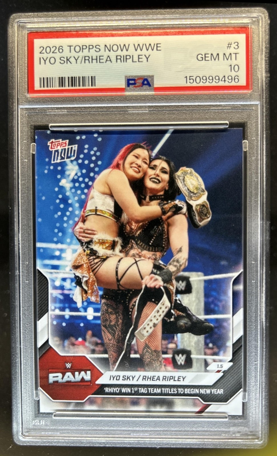 2026 Topps Now WWE Iyo Sky Rhea Ripley PR5002 #3 PSA 10 GEM MINT