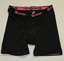 CANARI Bike Shorts CYCLING Women’s Size Large Spandex Contour Padded BLACK