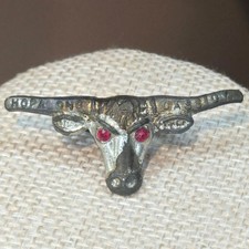 Hopalong Cassidy Longhorn Bull Neckerchief Slide Rare Vintage 1950s Western HTF