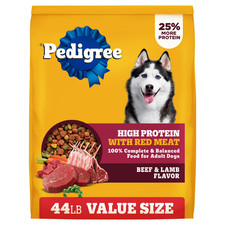 Pedigree High Protein Adult Dry Dog Food, Beef and Lamb Flavor, 44 lb. Bag 0.93 per pound