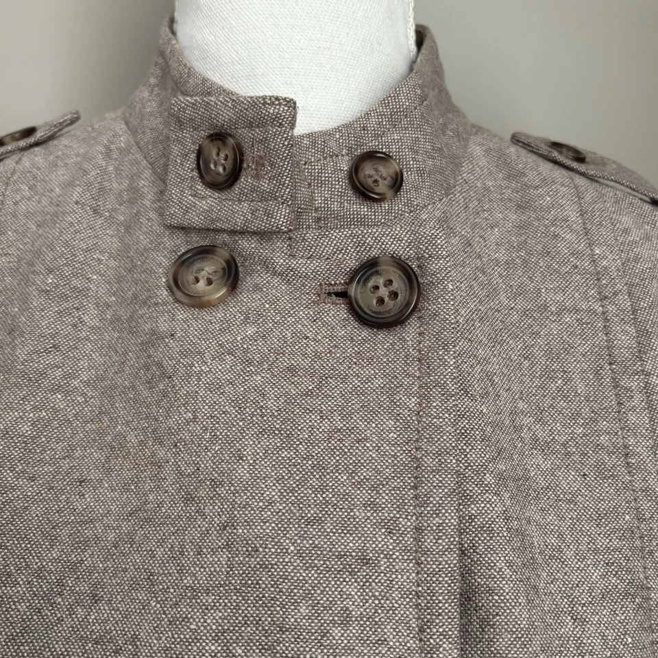 Chaqueta Blazer Liz Claiborne Mujer Talla 14 Mezcla Lana Seda Estilo Militar Foto 2 de 4