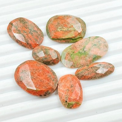 96 Carat Natural Faceted Unaite Jasper Loose Polished Gemstone - H-40
