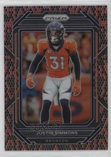 2022 Panini Prizm Snakeskin Prizm Justin Simmons #91 rf2