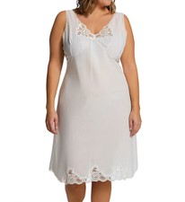 Shadowline 4534X Plus Size Cotton Batiste Full Slip