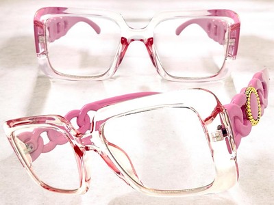 Exaggerated Vintage Retro Clear Lens EYE GLASSES Large Square