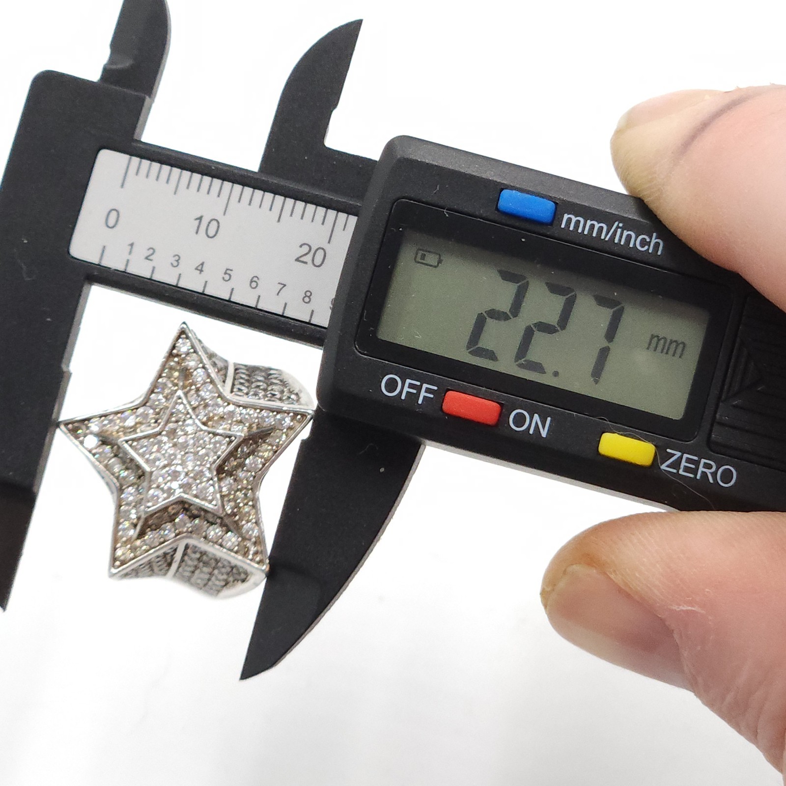 Solid 925 Silver Iced Out Star Ring - Statement H… - image 15