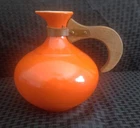Red Wing Pottery Gypsy Trail Orange Wood Handle Pitcher c1930s Made in USA