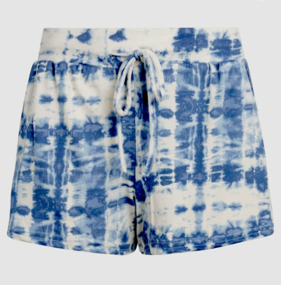 lucky brand Women Blue Tie Dye lounge boxer sleep Shorts New