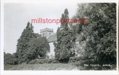 ECHTE FOTOGRAFISCHE POSTKARTE DER KIRCHE, ASHOW, WARWICKSHIRE