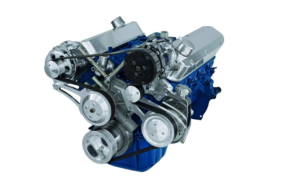 Kit de polia serpentina bloco pequeno Ford 5.0L ar condicionado SBF AC A/C 302 - Imagem 3 de 4