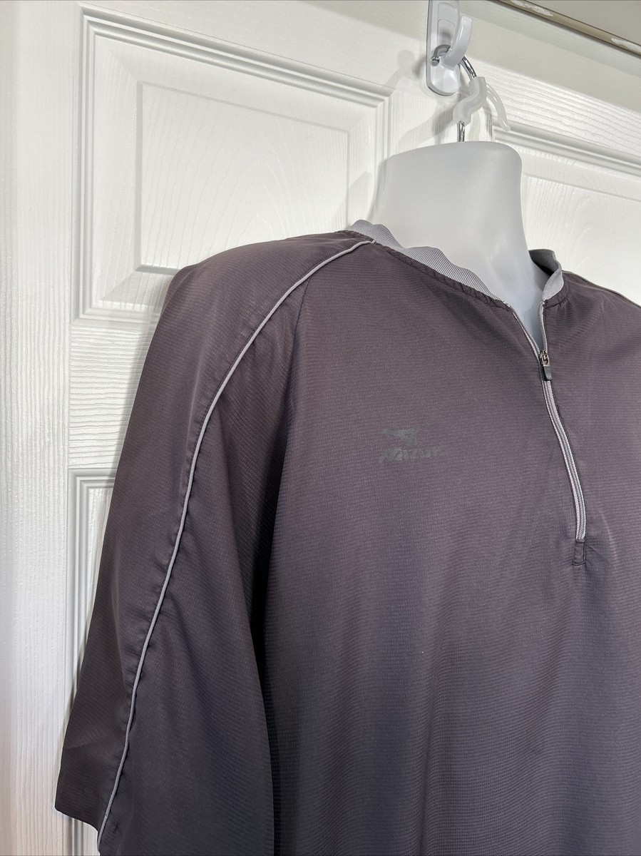 Vintage Mizuno Pro Short Sleeve Windbreaker Golf Faded Black