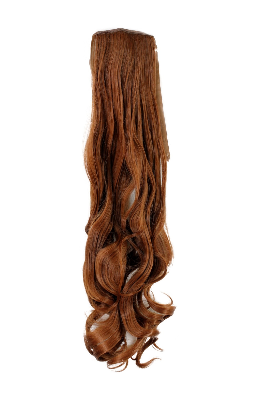 Braid Ponytail Comb Bow Red Brown Copper Brown Wavy 63cm YZF-1094HT-30