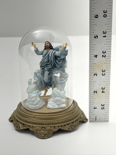 "Estatuilla abovedada pintada a mano Transfiguration The Franklin Mint Jesús Pascua 5,5""" - Imagen 9 de 9