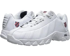 Men K-Swiss ST329 CMF Leather Shoes 03426-130 White Navy Red 100% Original New