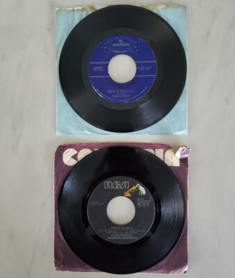 Elvis Presley - Jailhouse Rock / Chuck Berry -Roll Over Beethoven Single Records