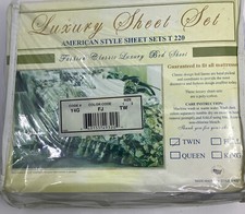 vintage American Style Floral Luxury Sheet Set Twin Size New made In USA