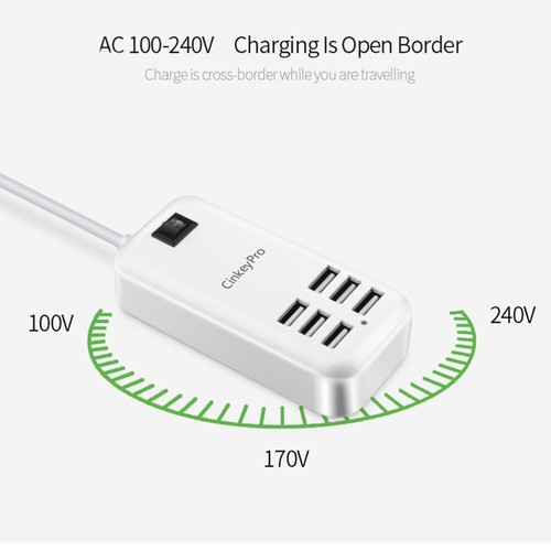 6 Ports Smart Ladegerät USB-Ladegerät Mit Mehreren Anschlüssen USB-Ladestation - 第 11/11 張圖片