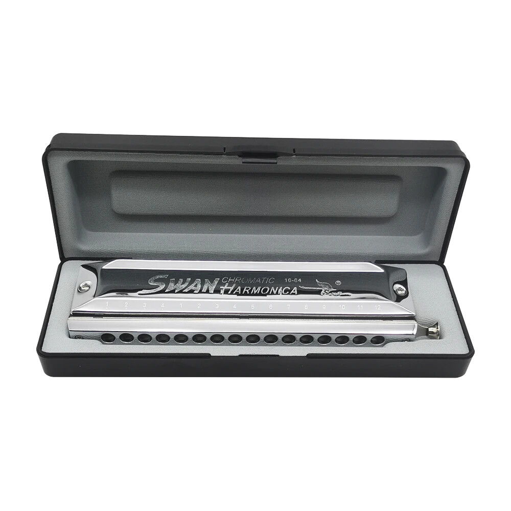 16 holes 64 tone chromatic harmonica C key harmonica square