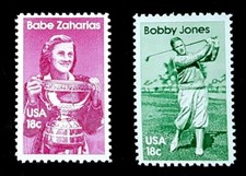 1981 Babe Zaharias & Bobby Jones Golf Legends! Mint MNH US Stamps! 1932/1933 PGA