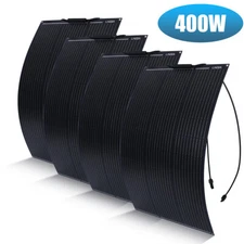 400W Watt 12V/24V Portable Flexible Solar Panel (100W*4PCS) For RV Boat Off-Grid
