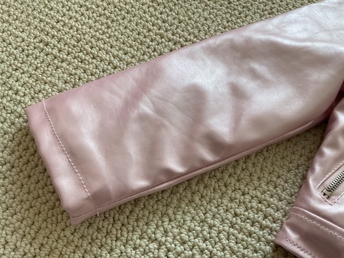 Girl's Pink Pastel Soft Faux Leather Jacket Betsey Johnson Kids Size 5 / 6 NWT - Picture 5 of 10