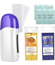 Roll on Depilatory Wax Hot Wax Warmer Heater cartridge Hair Removal Waxing Kit