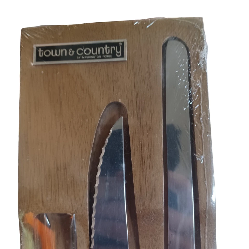 Washington Forge Town & Country Fleetwood 3 件装 雕刻套装带托盘密封新品 — 第 2/4 张图片