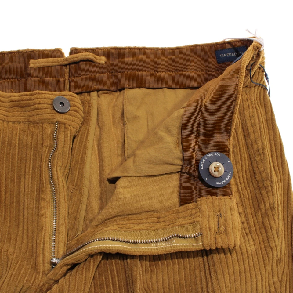 Incotex новый с Ярлыками Chinos / повседневный вельветовые брюки размер 54L (США 38) сужающийся крой в коричневый - Изображение 4 из 4